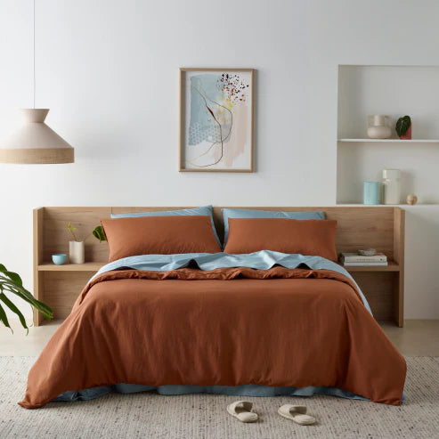 Quilt Cover Set Rust - Assist Ability Australia