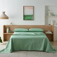 Waterproof Bamboo Fitted Sheet Green - Assist Ability Australia