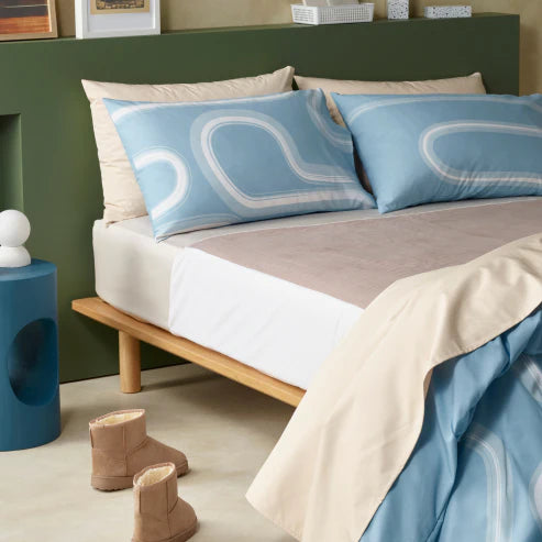 Kaos Blue Quilt Cover Set - Assist Ability Australia