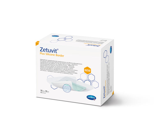 Zetuvit Plus Silicone Border 10x10cm (PS 5x5cm)