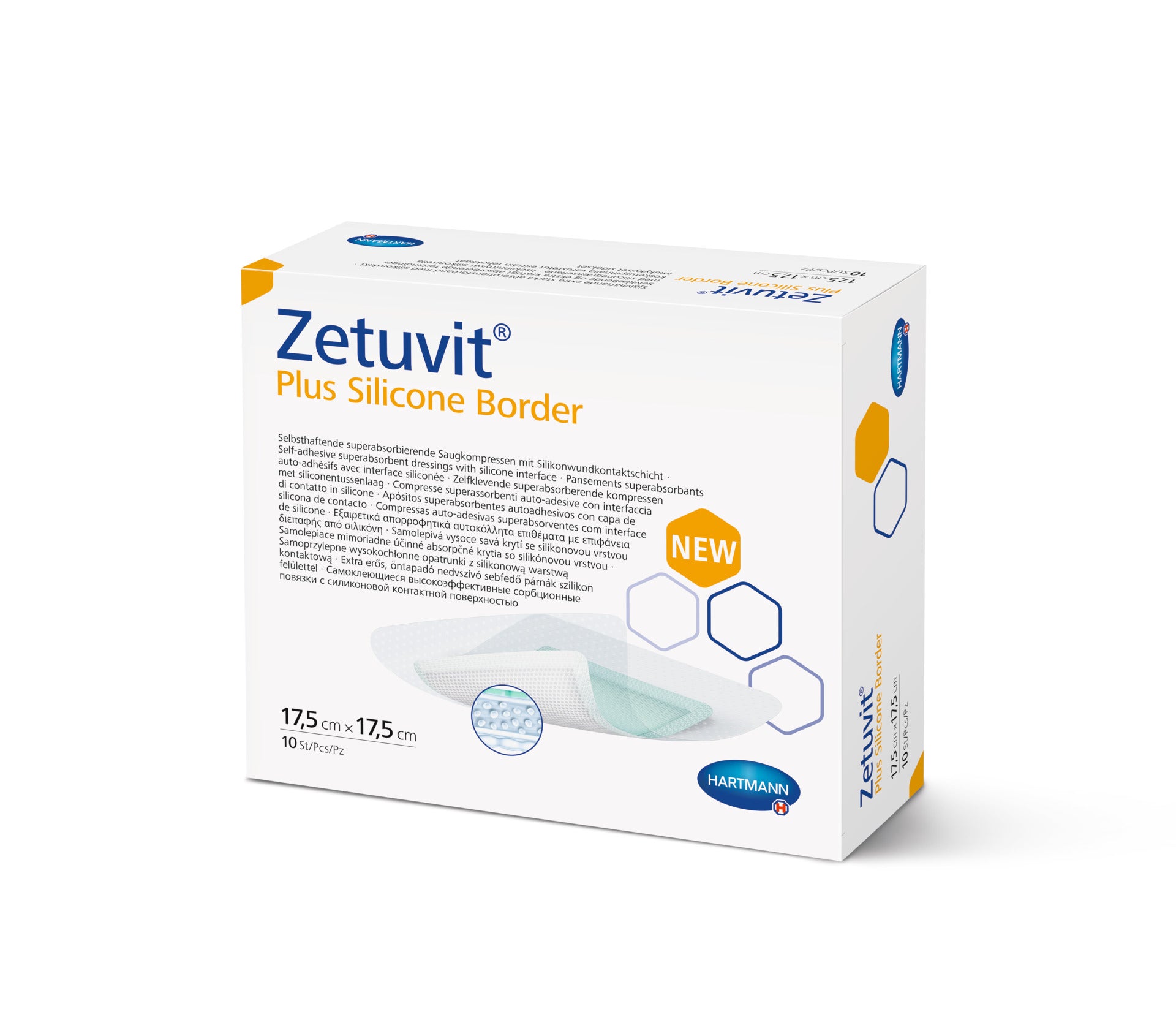 Zetuvit Plus Silicone Border 17.5x17.5cm (PS 11.5x11.5cm) - Assist Ability Australia
