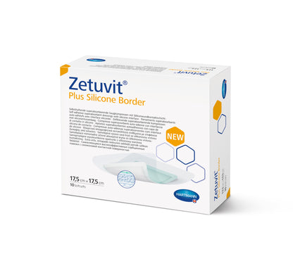 Zetuvit Plus Silicone Border 17.5x17.5cm (PS 11.5x11.5cm) - Assist Ability Australia