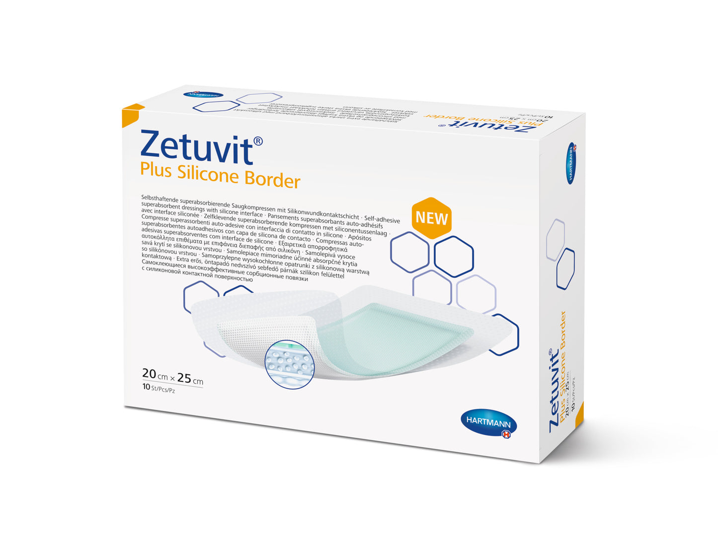 Zetuvit Plus Silicone Border 20 x 25cm (PS 14x19cm) - Assist Ability Australia