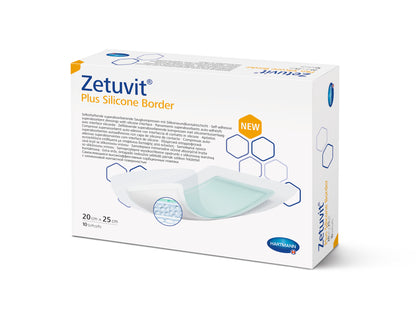 Zetuvit Plus Silicone Border 20 x 25cm (PS 14x19cm) - Assist Ability Australia