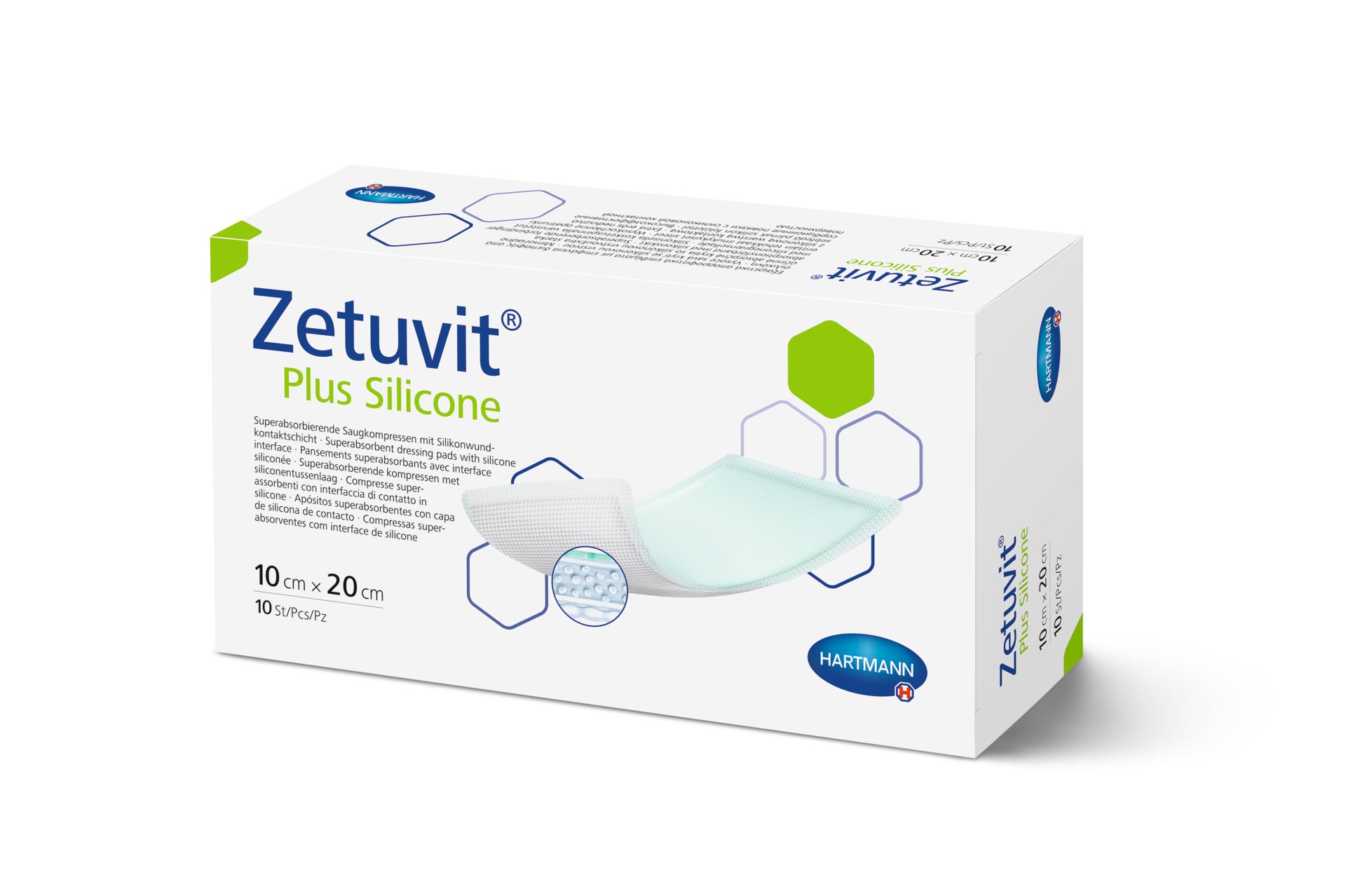 Zetuvit Plus Silicone Dressing 10cm x 20cm - Assist Ability Australia