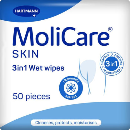 Molicare Skin 3 in 1 Wet Wipes