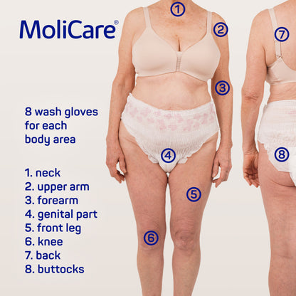 MoliCare Skin Impregnated Wash Gloves