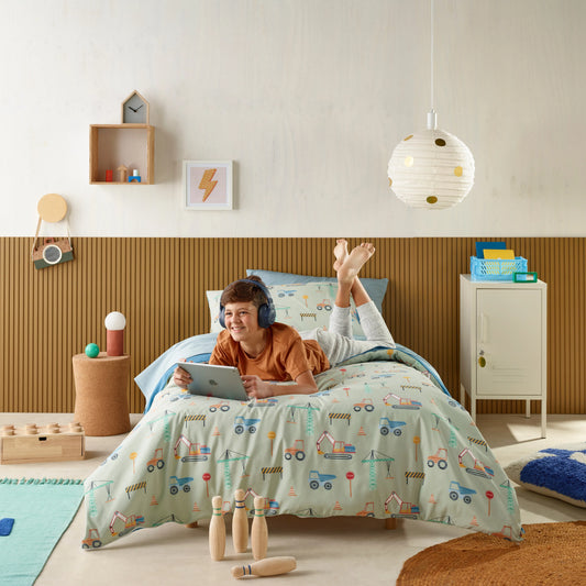 Construction Quilt Cover Set - Assist Ability Australia