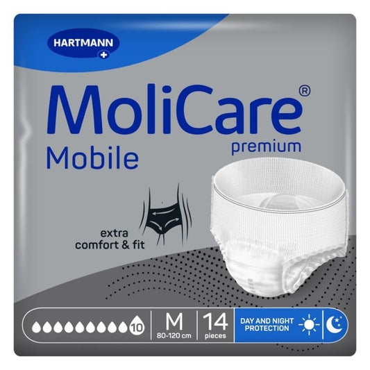 MoliCare Premium Mobile Unisex Pull-Ups – Medium 10 Drops (80–120cm, 2675ml) - Assist Ability Australia