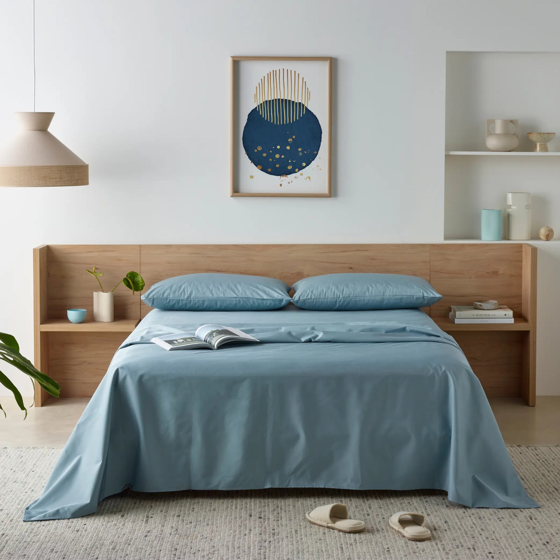 Bamboo Waterproof Sheet Set Blue - Assist Ability Australia