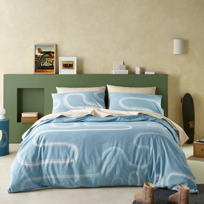 Kaos Blue Quilt Cover Set - Assist Ability Australia