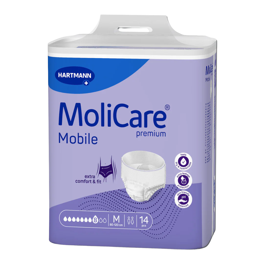 MoliCare Premium Mobile | 8-Drop Pull-Up Pants | Unisex Medium 80–120cm | 2040ml