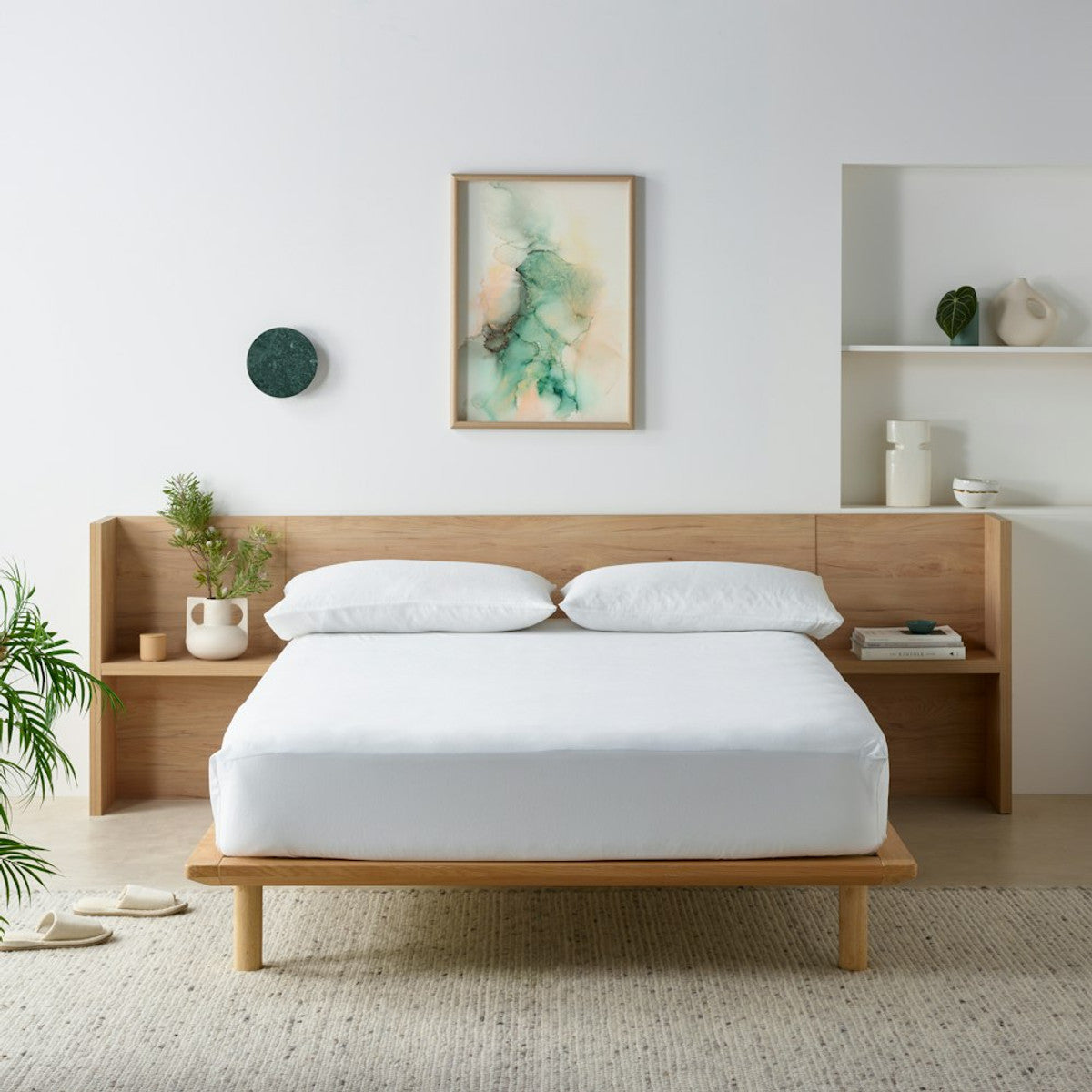 Waterproof Bamboo Fitted Sheet White - Assist Ability Australia