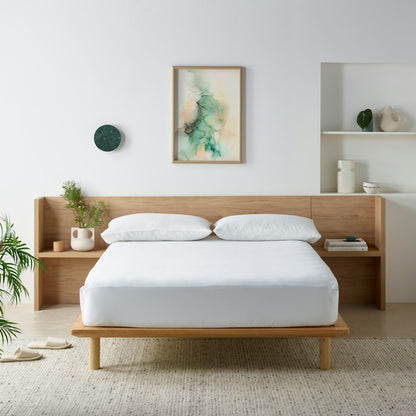 Waterproof Bamboo Fitted Sheet White - Assist Ability Australia