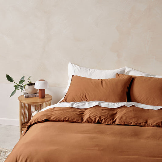 Quilt Cover Set Rust - Assist Ability Australia