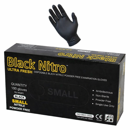 Powder-Free Nitrile Gloves Ultrafresh Black - Assist Ability Australia