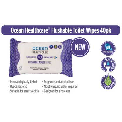 Ocean Healthcare Flushable Wipes (13 X 16 cm)